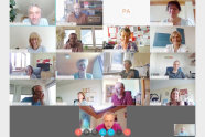Mehrere Personen bei einem Online-Meeting - Screenshot
