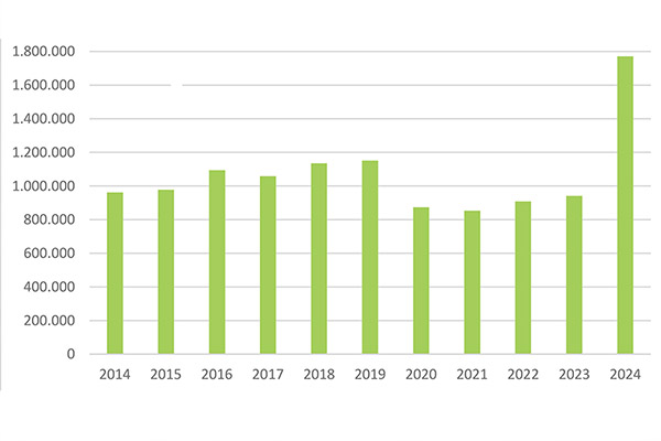 Fördervolumen in der investiven Maßnahme 2024