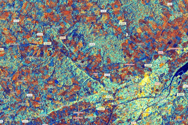 Sentinel 1- Aufnahme Landshut und Umgebung
